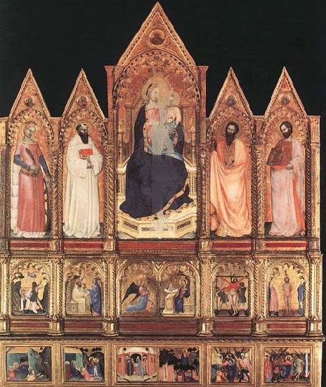 GIOVANNI DA MILANO Polyptych with Madonna and Saints oil painting picture